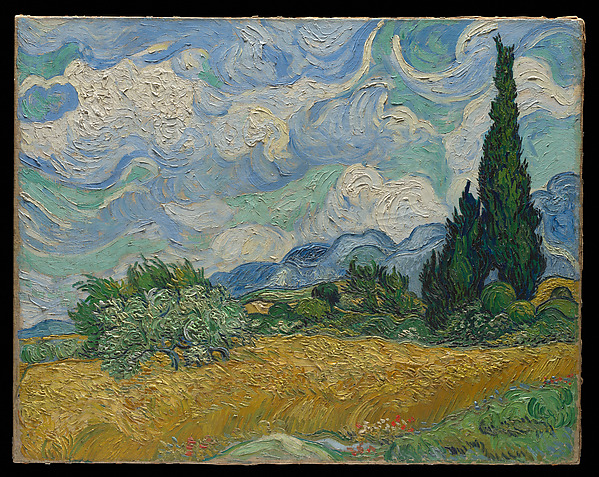 Wheat Field with Cypresses by Vincent van Gogh, temporary example painting